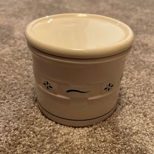 Longaberger Pottery Crock w/Lid